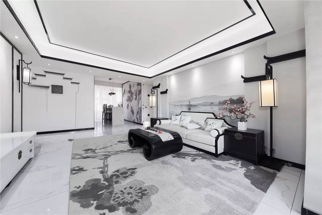 153㎡新中式墨色诗韵江南风情岳秀装饰集团