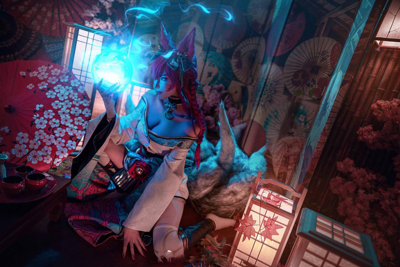 英雄联盟灵魂莲华阿狸cosplay