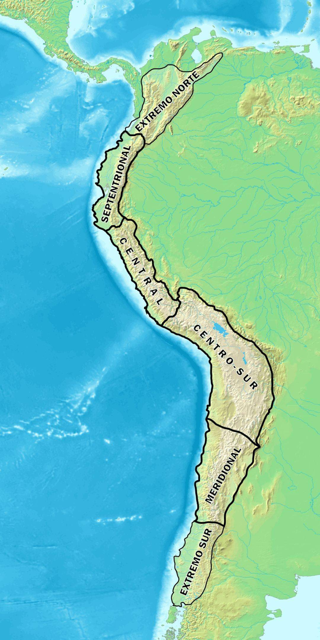 安第斯山脉是一个极其复杂的山脉,沿着南美大陆的西部边缘延伸,好似一