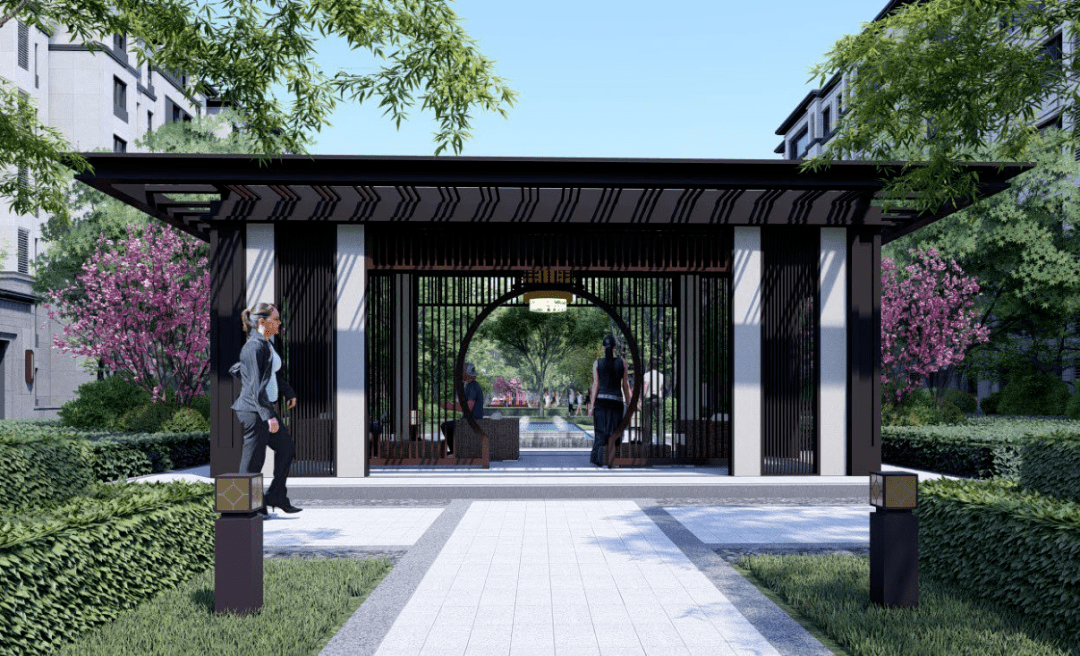 抓紧买新中式叠水瀑布杨村还有这样的小区环境真好