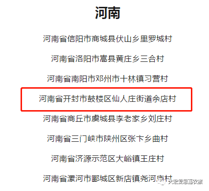 开封再获国家级荣誉!余店村入选2020年中国美丽休闲乡村