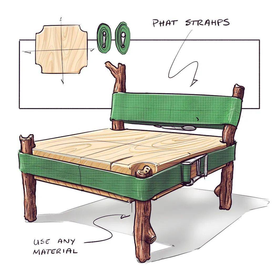 你绝对想不到的各类家具座椅设计「手绘526day」