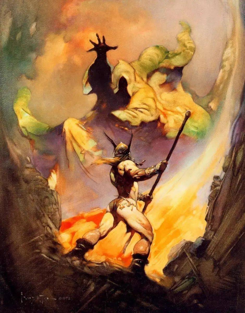 █ 每日一画 西方幻想类插画大师frank frazetta