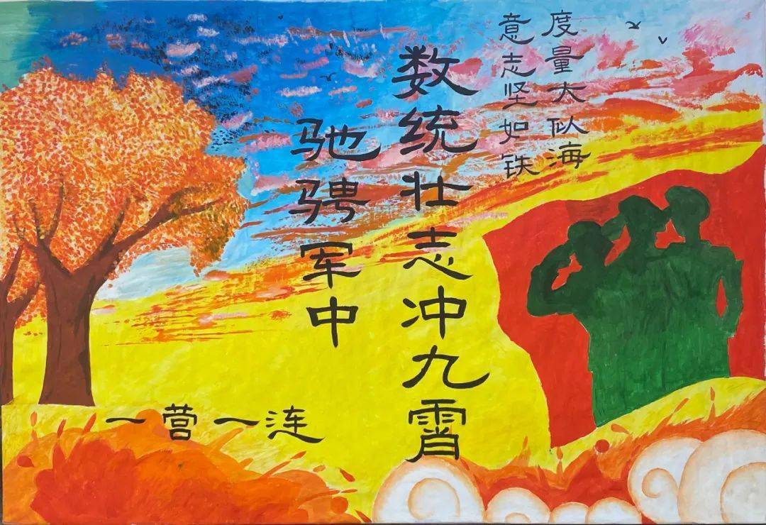 宁萌手绘军训展板,谁将c位出道?_手机搜狐网