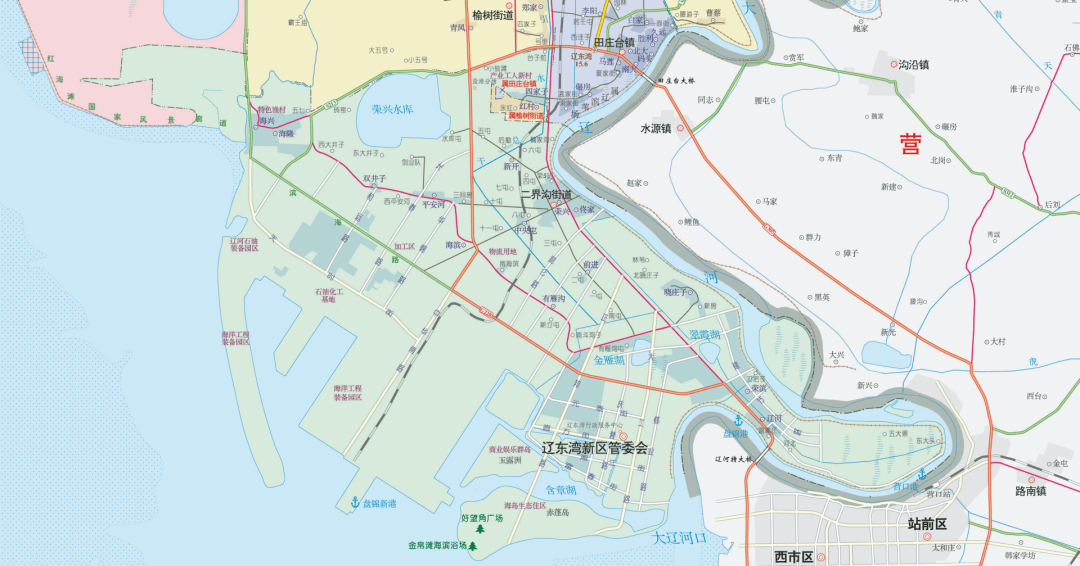 盘锦市辽东湾新区地图图片