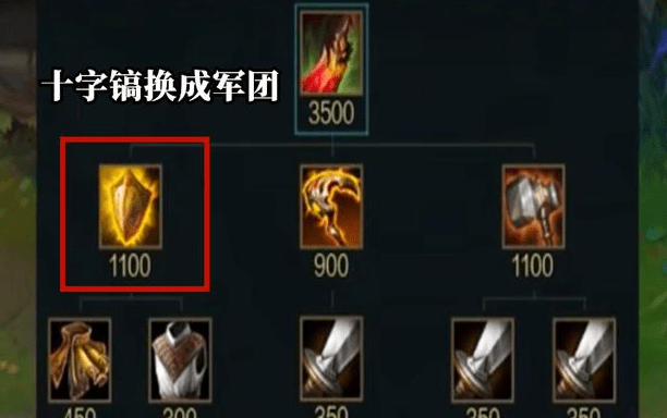 像之前有三个合成小件,分别是十字镐,吸血鬼节杖和考尔菲德战锤,在