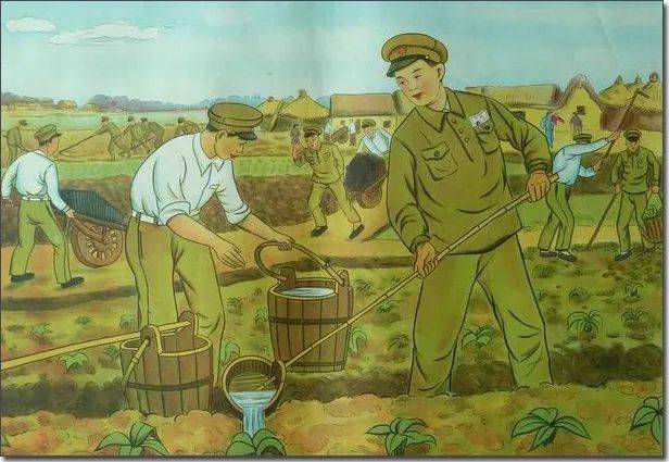 (杨俊生作)学好文化建设祖国清算图(1949)晒干拣净卖给国家(吴少云 作