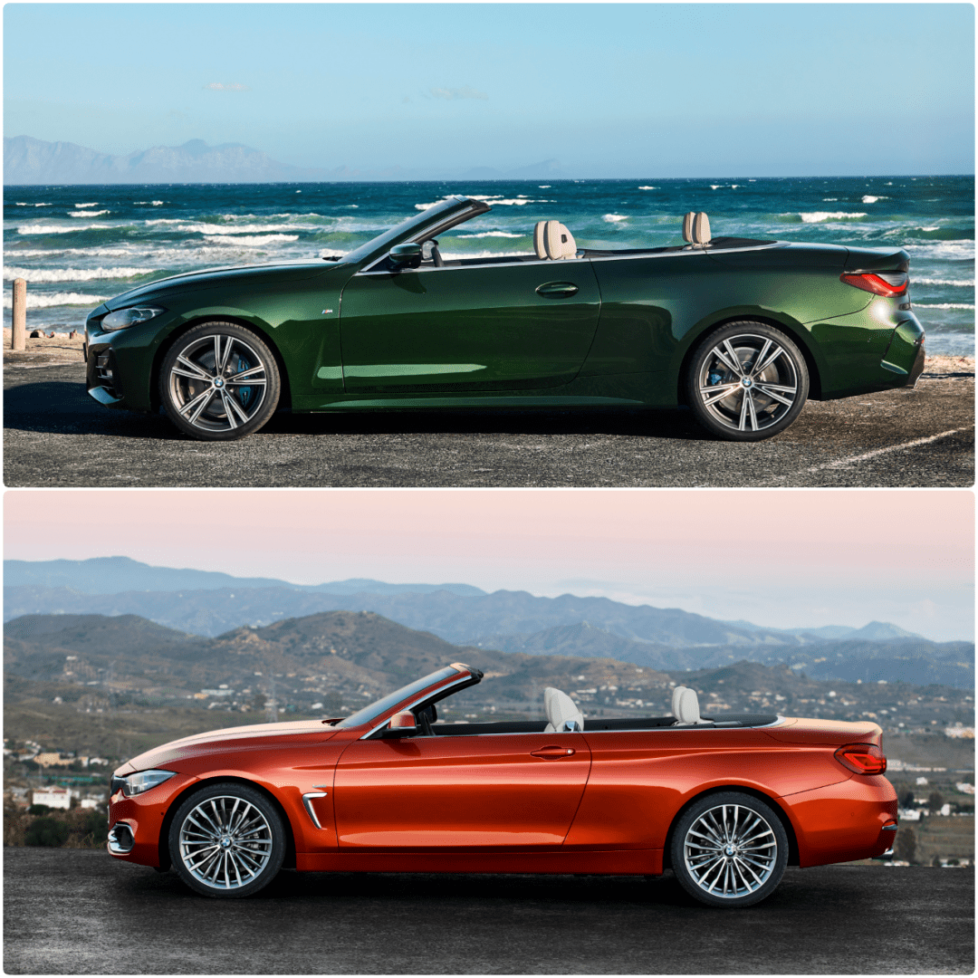宝马4系敞篷车新老对比,你更喜欢硬顶还是软顶?