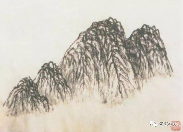 国画技法各种效果山石的画法步骤