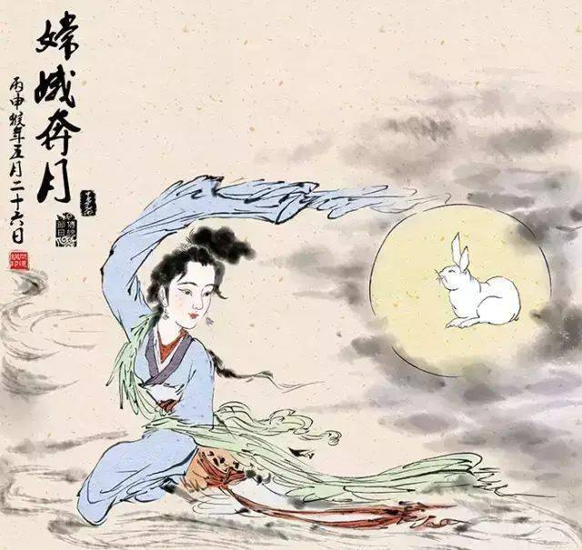 嫦娥奔月,吴刚伐桂,玉兔捣药之类的神话故事流传甚广