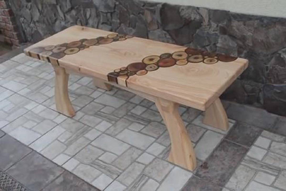 牛人用普通木板制作实木长凳成品结实耐用还好看