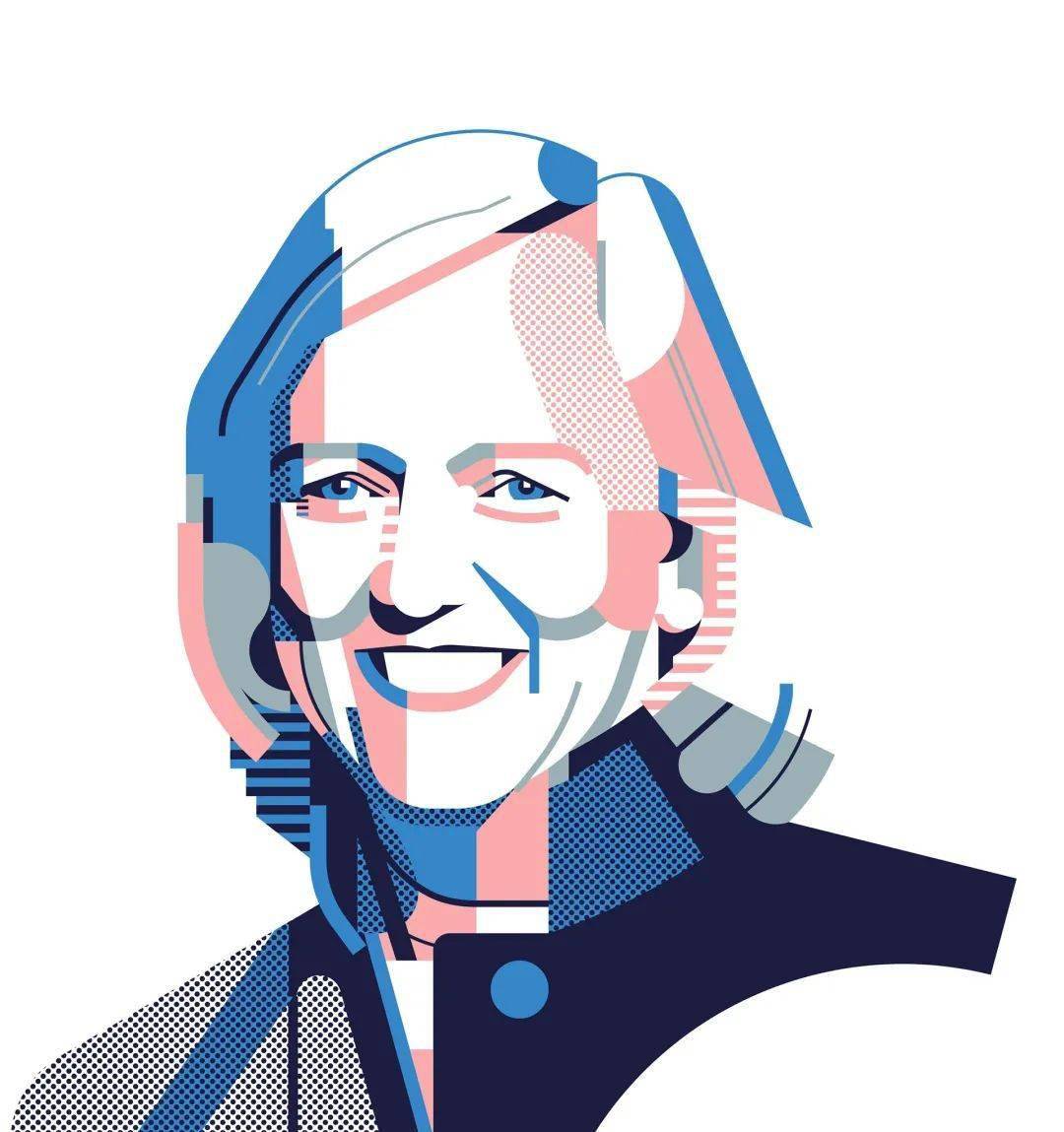 色块与网点的肖像画够特别