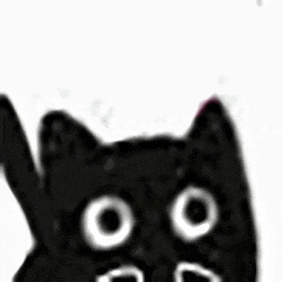 小黑猫头表情包图片