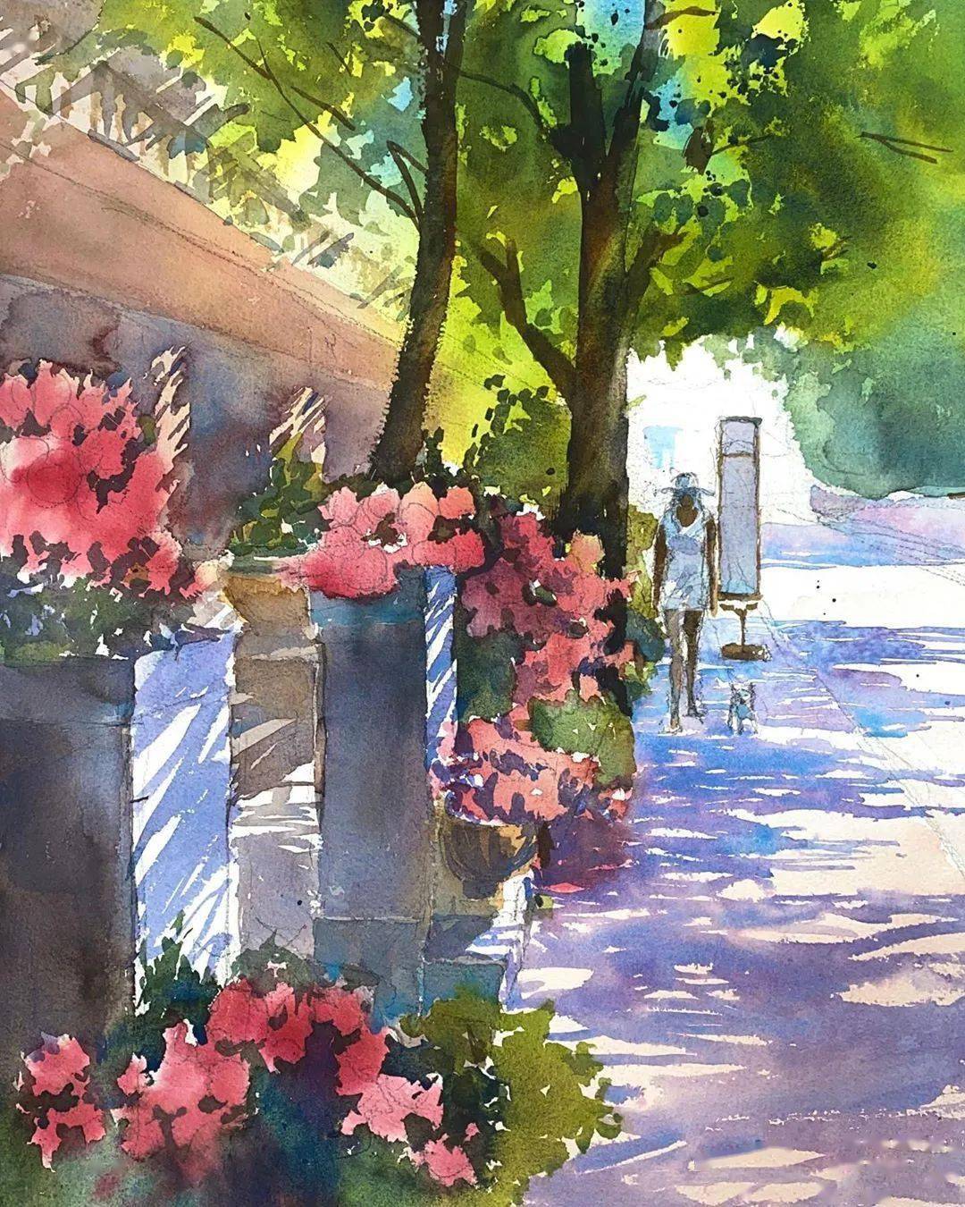 水彩的四季魔术光影