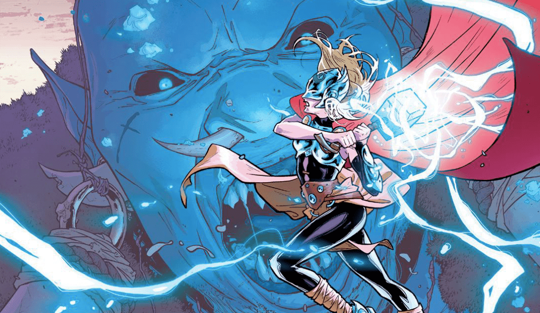 气势汹汹地要与之一战,于是有了漫画里雷神大战女雷神的桥段