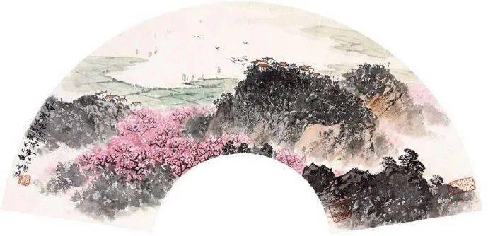 扇面作品宋文治(1919-1999),新金陵画派的杰出代表人物,一代山水画