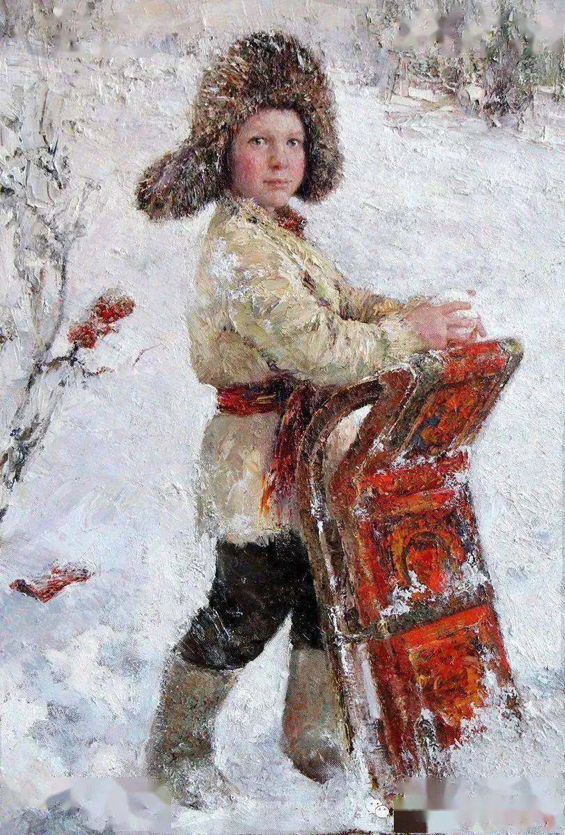 俄罗斯女画家安娜·维诺加拉多娃人物肖像油画作品欣赏