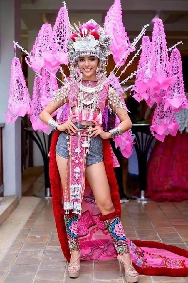 海外苗族2020泰国小姐大赛苗装刺绣大放异彩