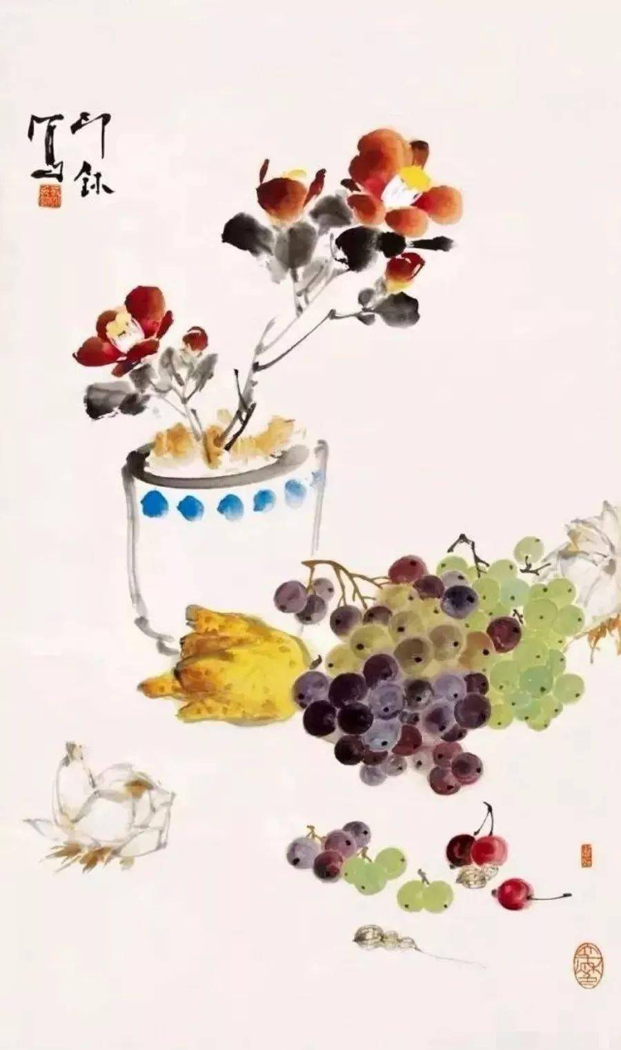 萧朗画蔬果美醉了