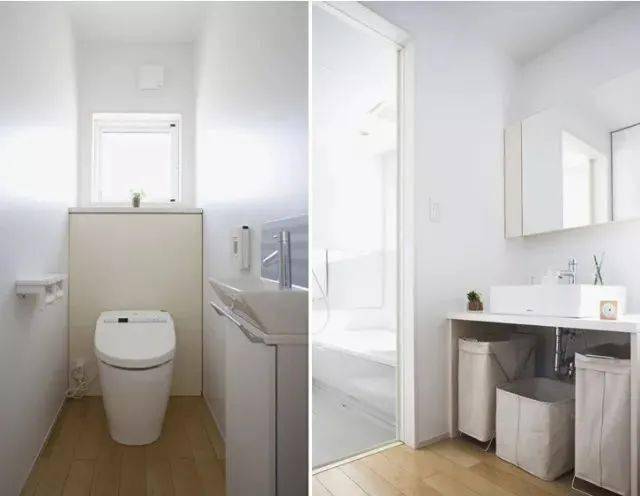 卫生间做到了干湿分离并不和淋浴在一个空间内日本住户的马桶一般都是