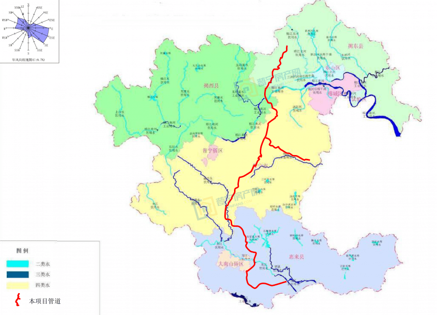 途經揭東區,揭陽產業園,揭西縣,普寧市,惠來縣,大南海石化工業區