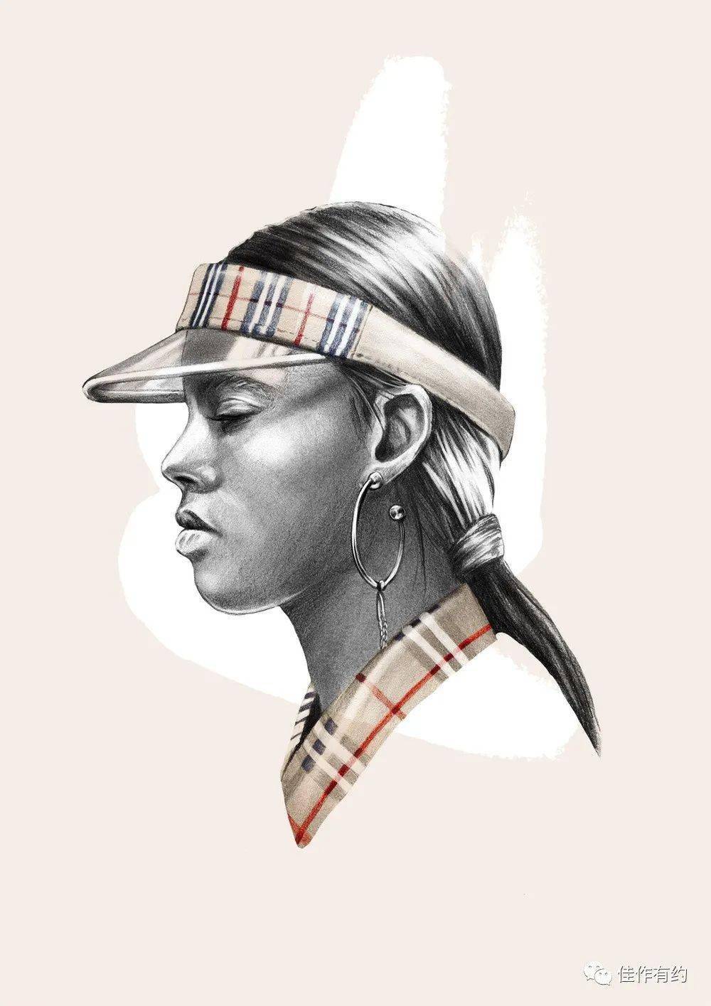 波兰艺术家的时装插画._dymek