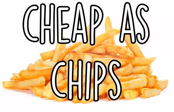 " "oh, i just found it on ebay, it was cheap as chips.