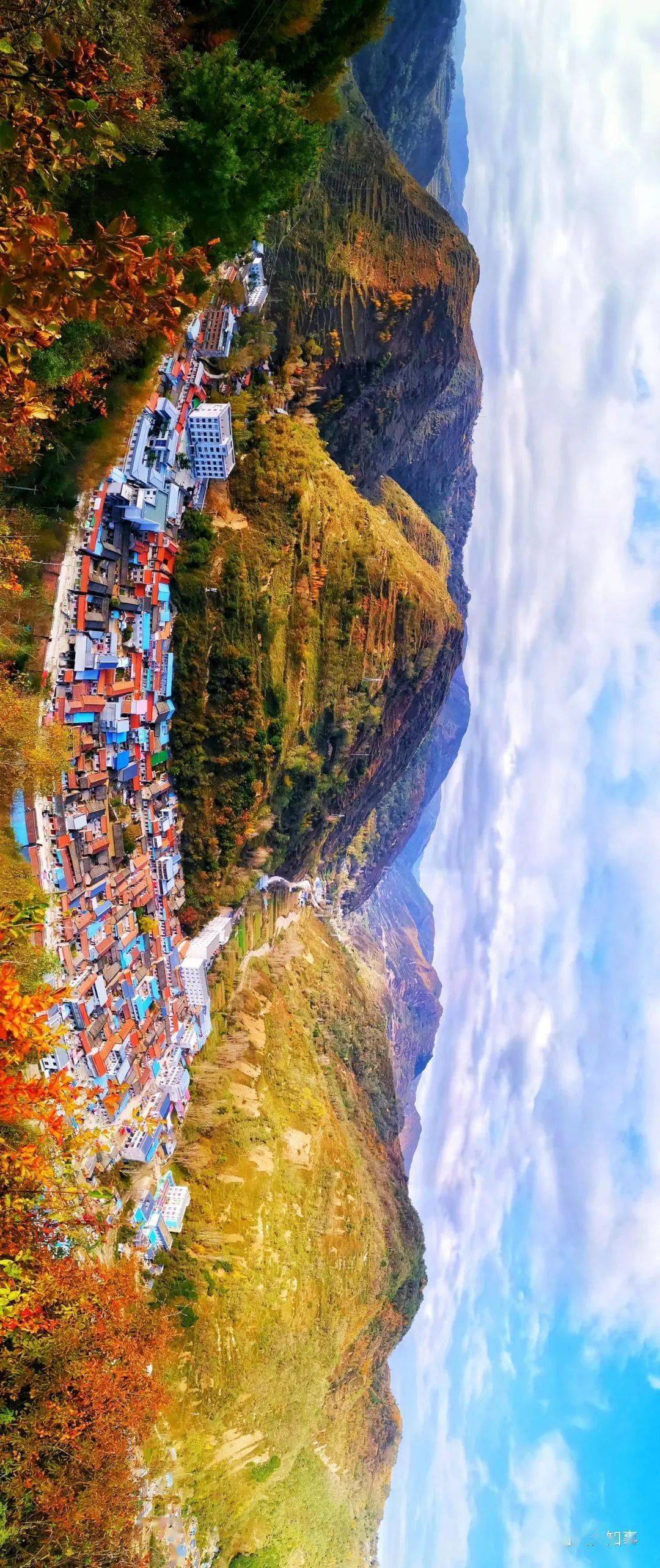 礼县白关镇深秋景色~_全貌