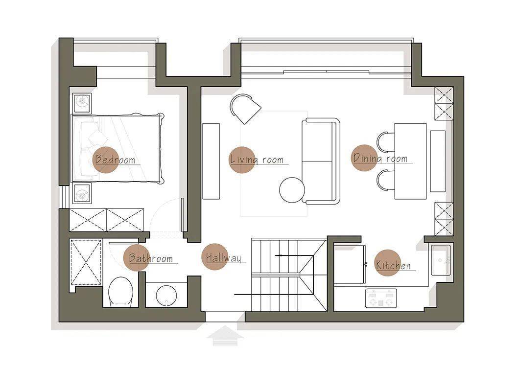 平面图在满足业主日常生活习惯及喜好的前提下,设计师合理规划动线