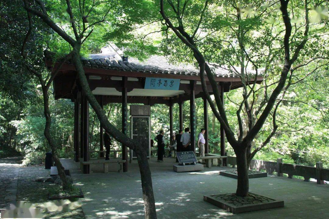 云栖诸亭中,最有特色的当属遇雨亭.