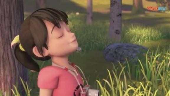 赵琳教熊大熊二认星座坐在一旁的光头强只会撇嘴