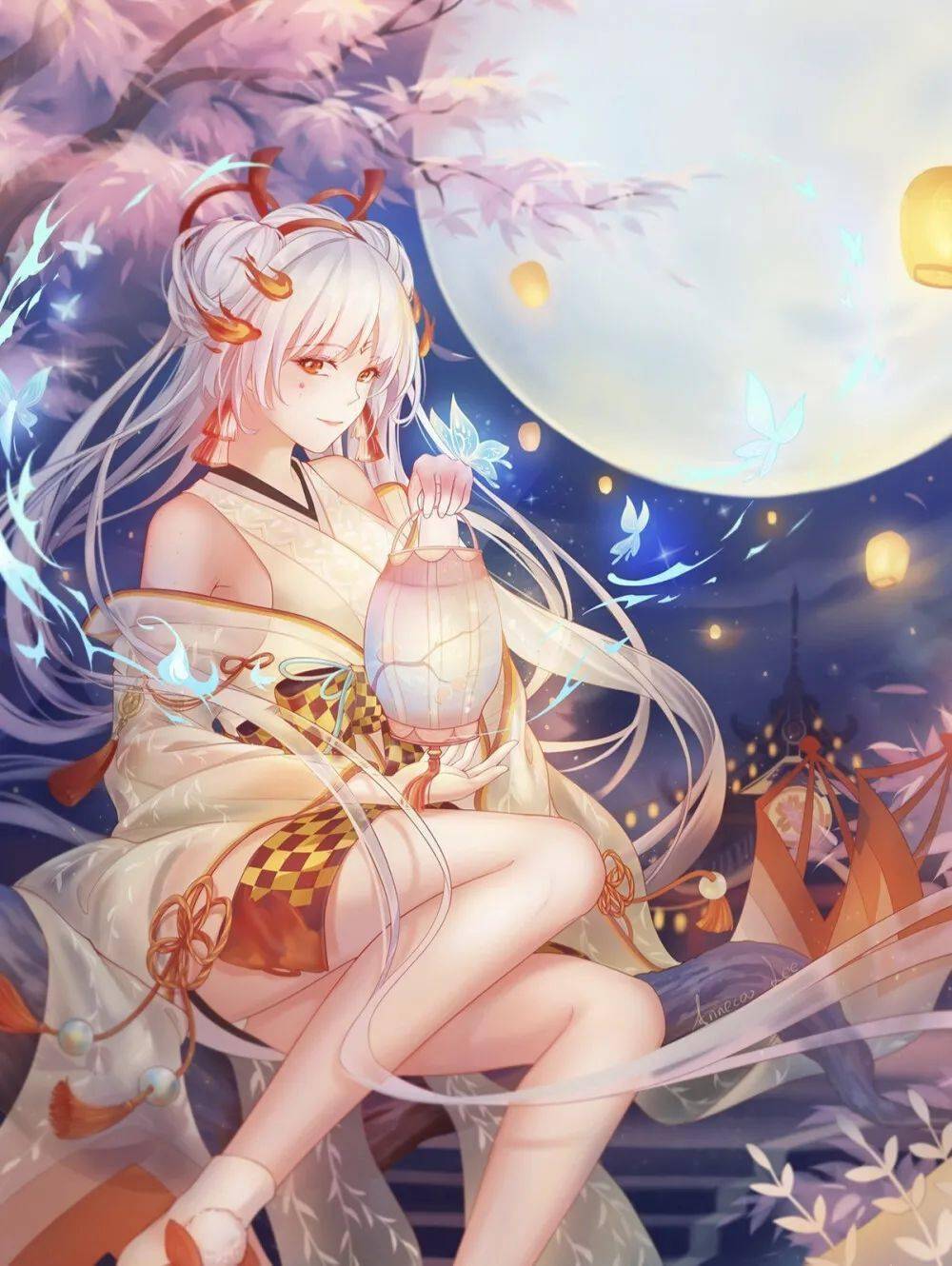 马克笔手绘 |高清壁纸,动漫女生,运气不够的时候,试试勇气