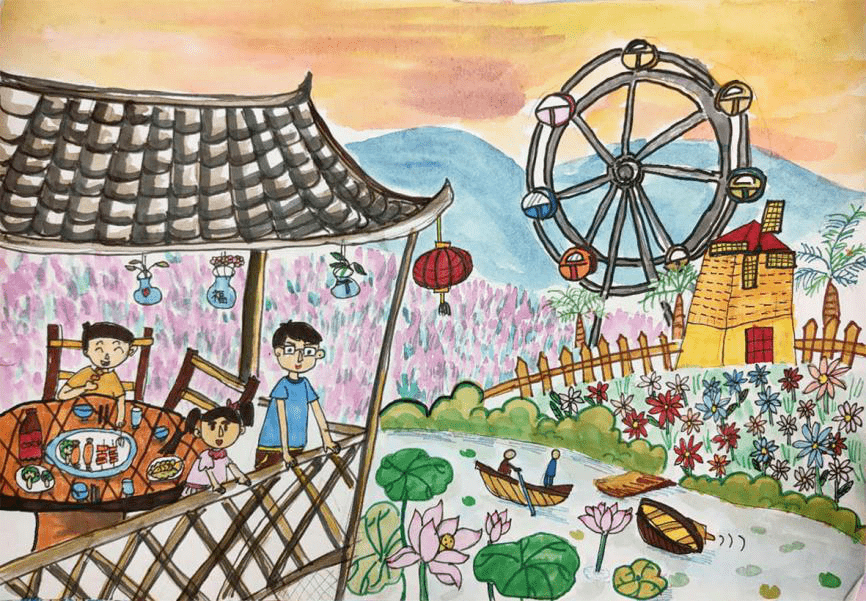 未成年人 | 童心抗疫绘文明,看孩子们画笔下的好乡风!