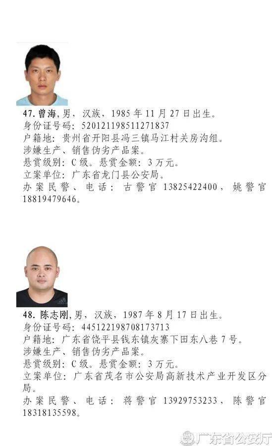 广东省公安厅发布悬赏通告2人曾在兴宁犯案