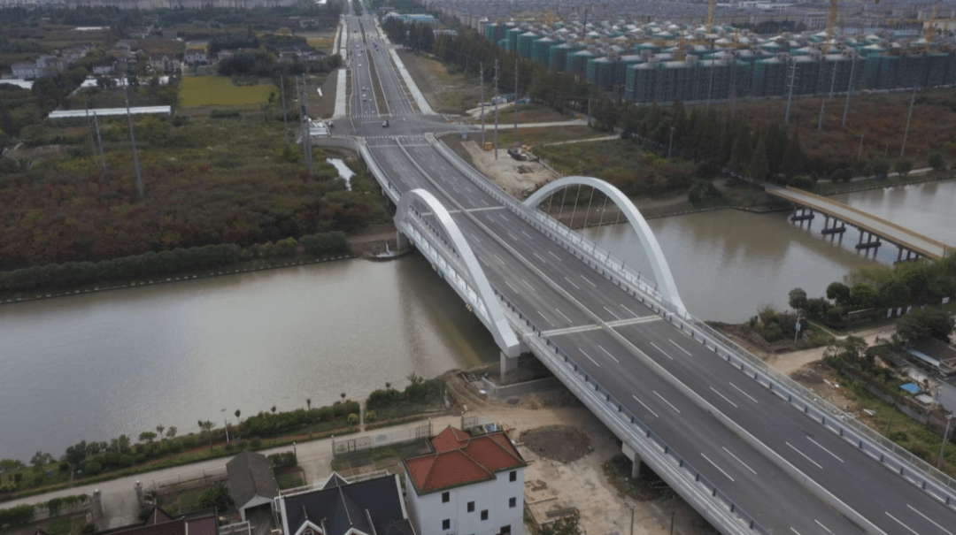 崇明这条城市门户景观大道冲刺收尾计划年内投入使用