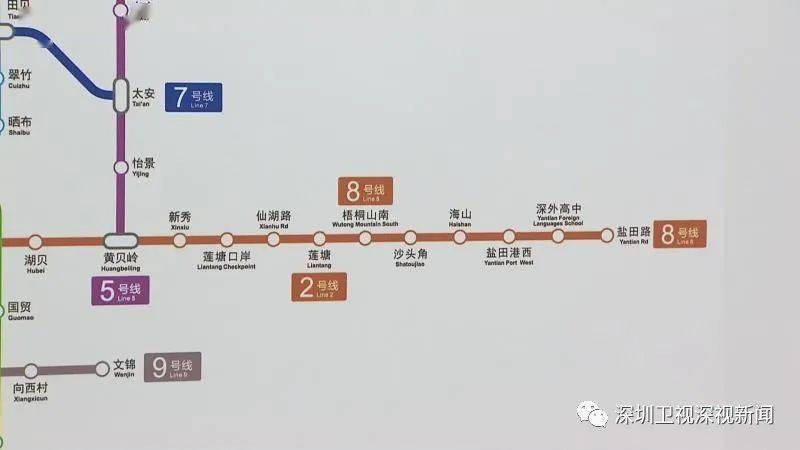 莲塘新线路还有一大特色,就是2号线的三期和8号线的一期是深圳地铁首