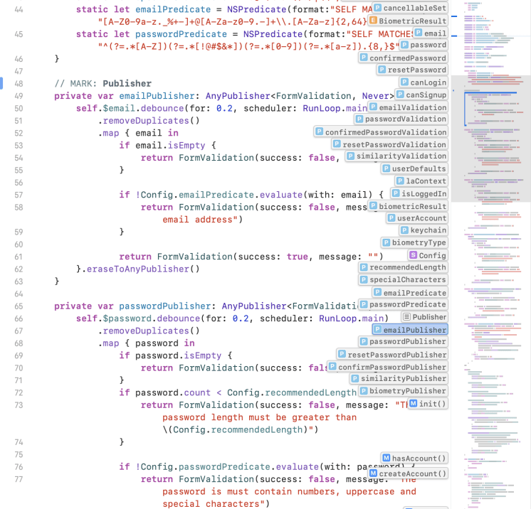 Xcode Tips 011:minimap 显示所有信息列表_代码