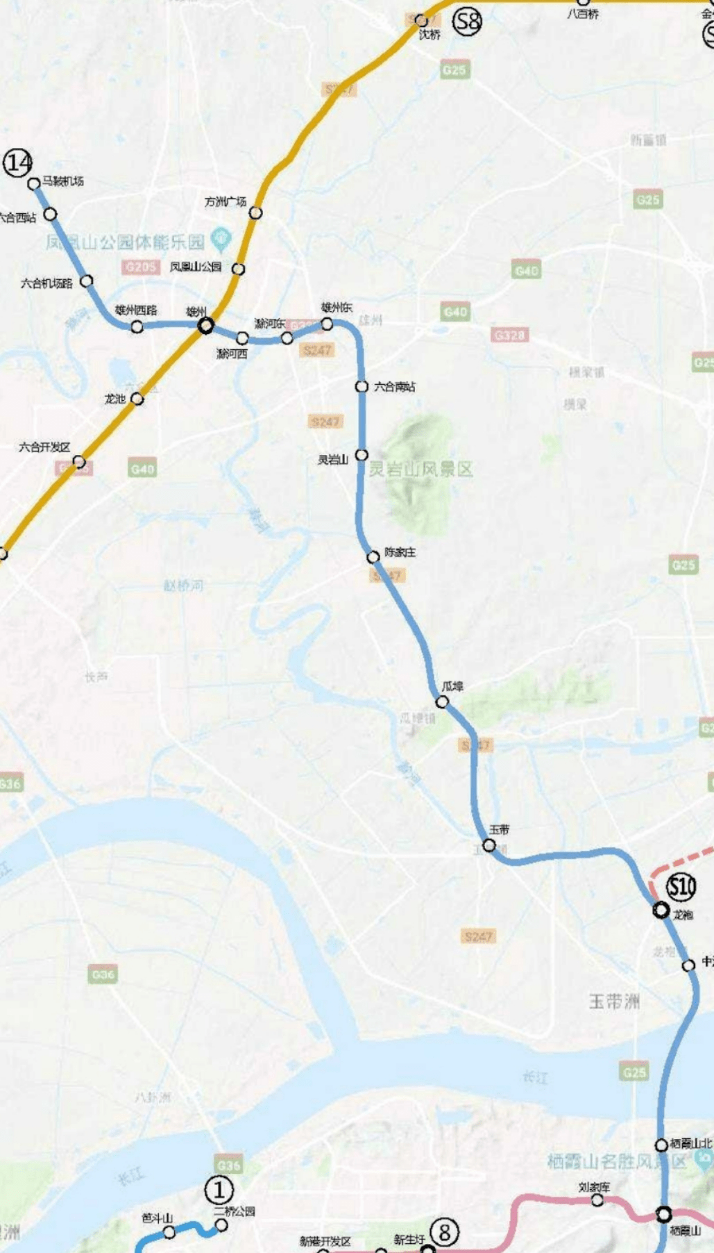 南京地鐵14號線過江通道列入長江干線過江通道佈局規劃 (2020—2035