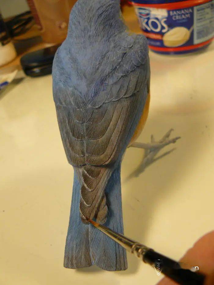 怎样雕刻木头小鸟图片