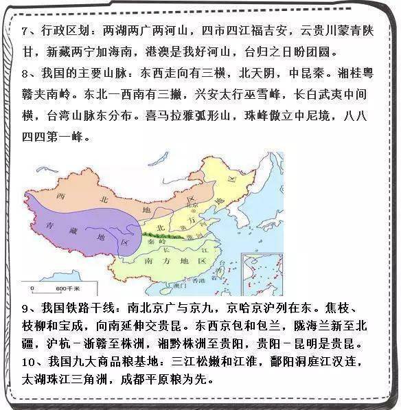 初中地理▏30个基础知识17个分类口诀全总结