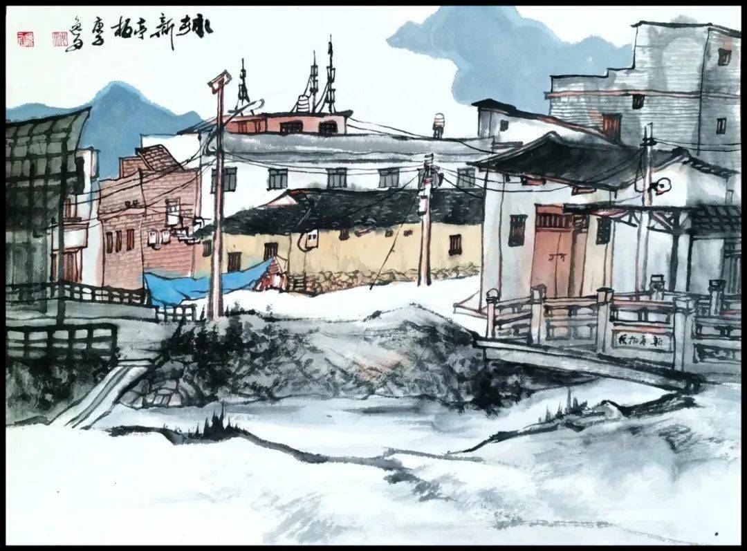 作品][沈逸舟/永春写生现场]2020年9月-10月,『林容生·线描山水写生
