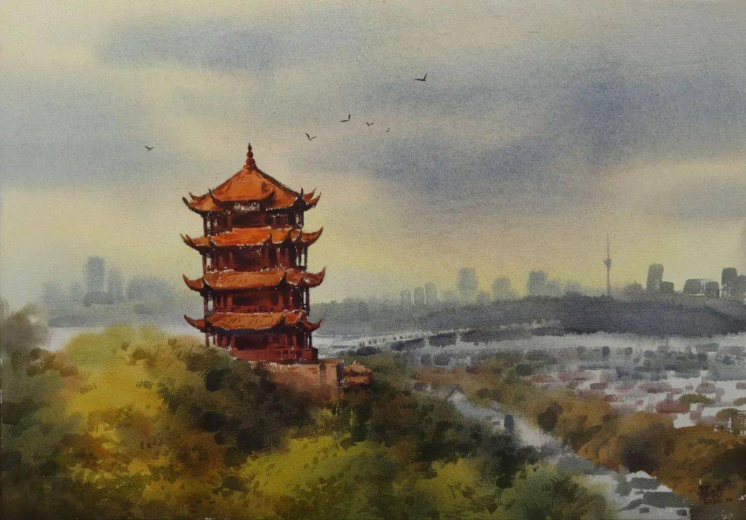 路上的风景武汉东湖写生画展