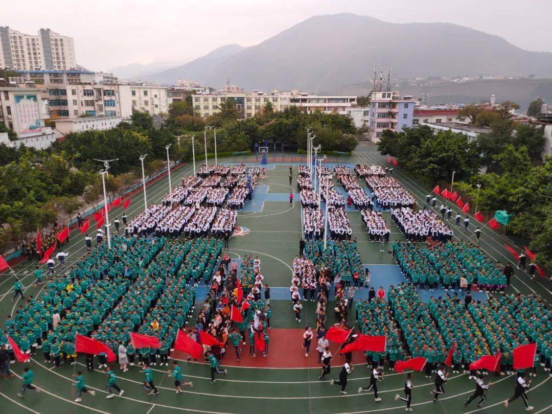东川二中第36届冬季田径运动会开幕
