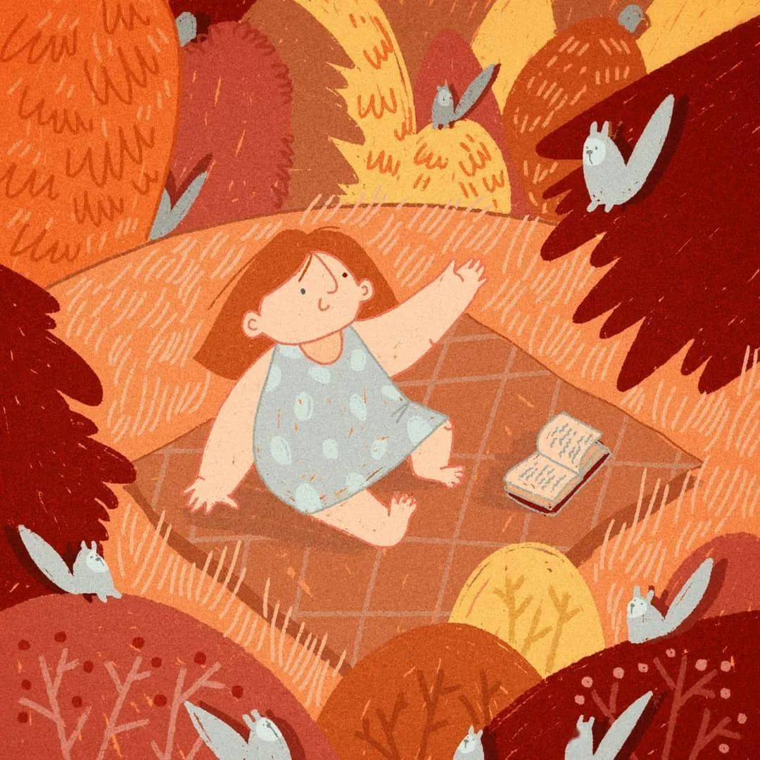 画风很暖的治愈系绘本插画