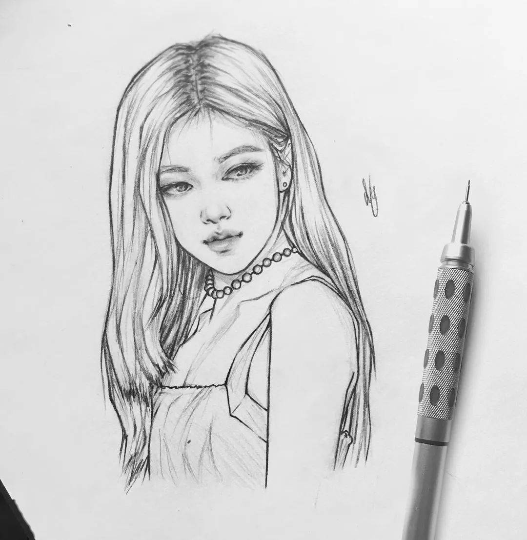 自动铅笔素描画成这样神仙也羡慕呀