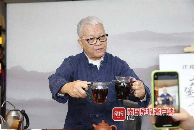 哇这六堡茶汤也太美了香港茶王陈国义给南宁市民开泡六堡茶