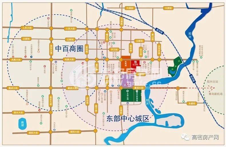 市民之家,文体公园,高密图书馆,体育场等一系列市政服务配套的建设