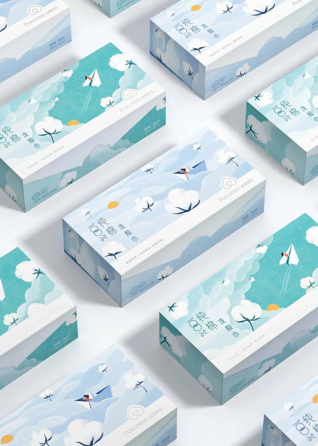 小清新风格的纸巾包装设计,好心动!