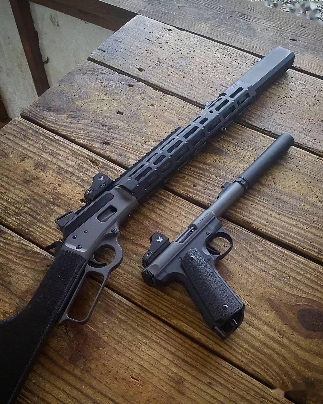 枪迷相册把马林杠杆枪改成战术版还真是挺帅的