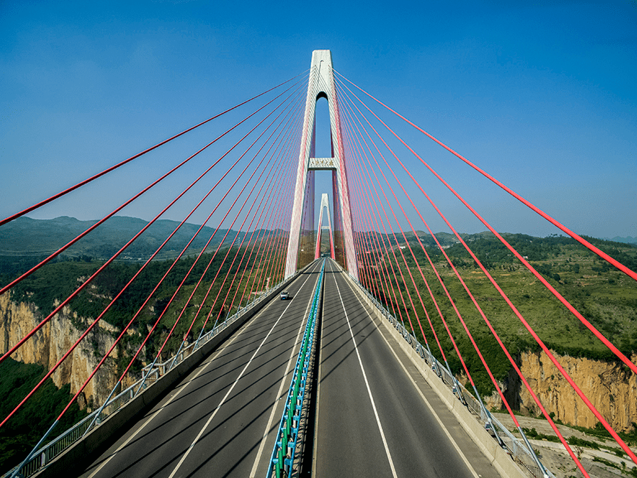 视野贵州桥梁奇观浪漫斜拉桥